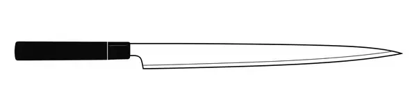 Disegno di coltello yanagiba