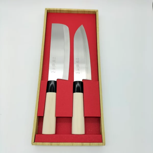 Coffret couteau coffret couterau japonais Seki Ryu santoku et nakiri