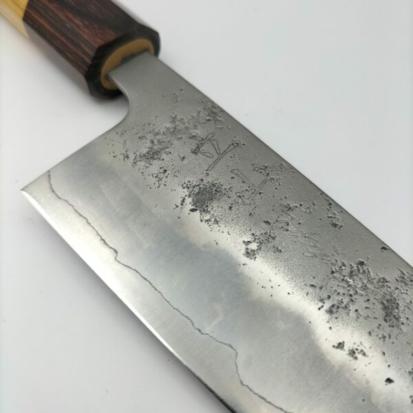 Couteau Japonais Artisanal Santoku par Kagemitsu en Ginsan2
