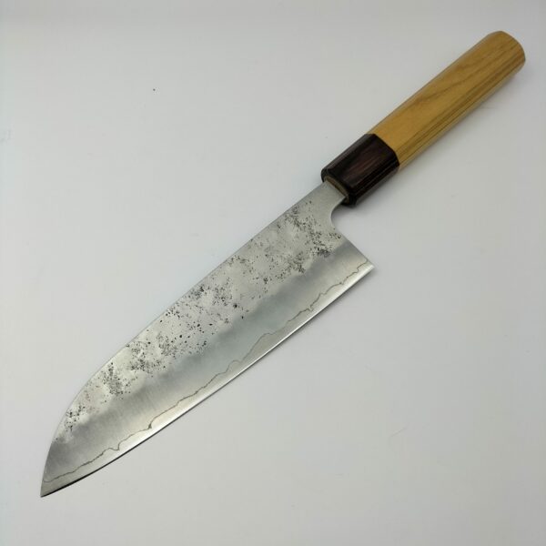 Couteau Japonais Artisanal Santoku par Kagemitsu en Ginsan3