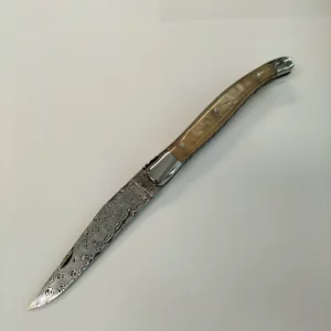 Couteau Pliant Laguiole 12 cm Damas Corne de Belier Gilles