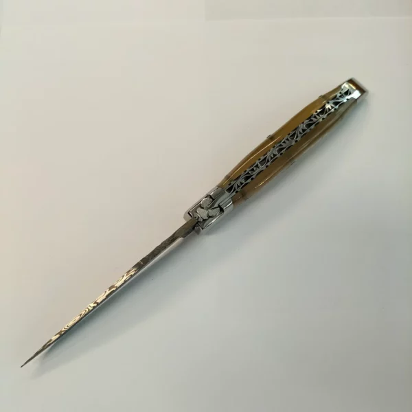 Couteau Pliant Laguiole 12 cm Damas Corne de Belier Gilles2