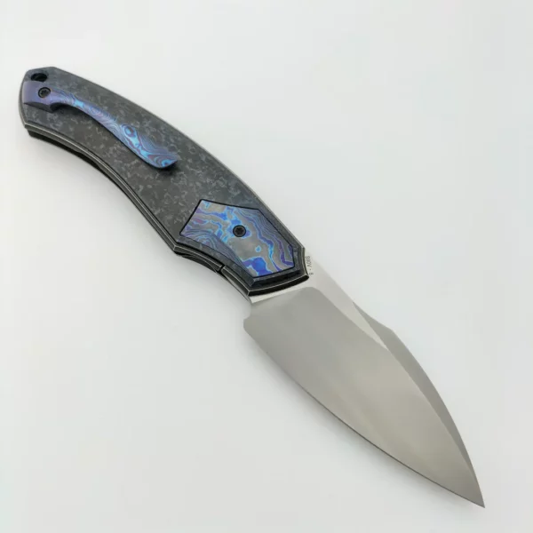 Couteau de Collection Davless Timascus realise par Custom Knife Factory2