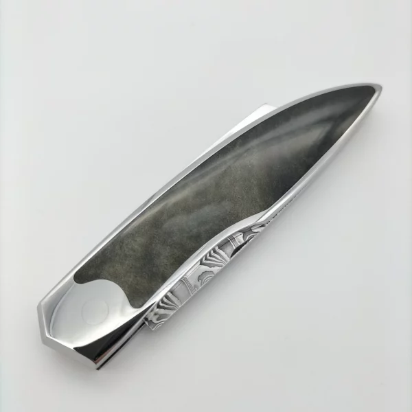 Couteau de collection damas realise par Vincent Saja152