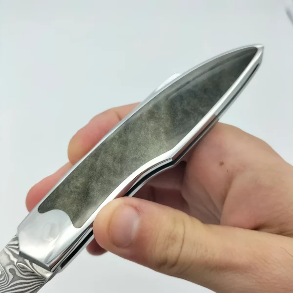 Couteau de collection damas realise par Vincent Saja2