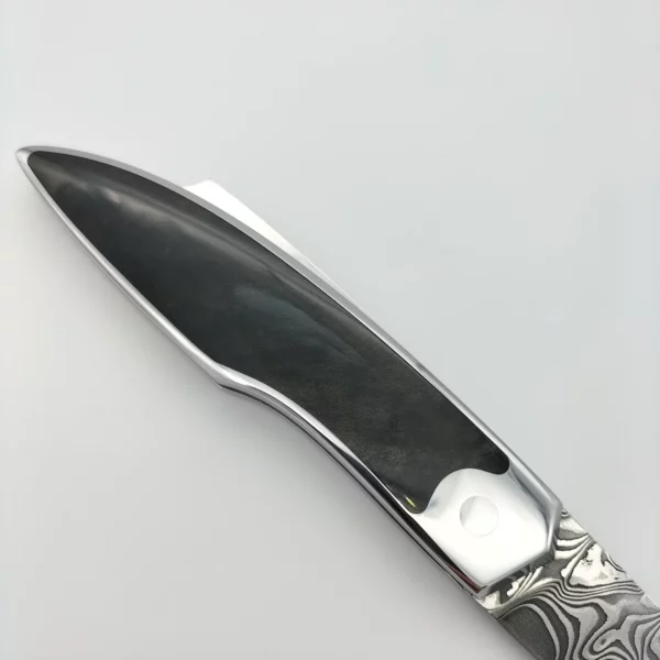 Couteau de collection damas realise par Vincent Saja45