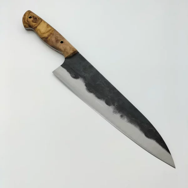 Couteau de cuisine artisanal Gyuto Olivier par Frederic Marchand2 1