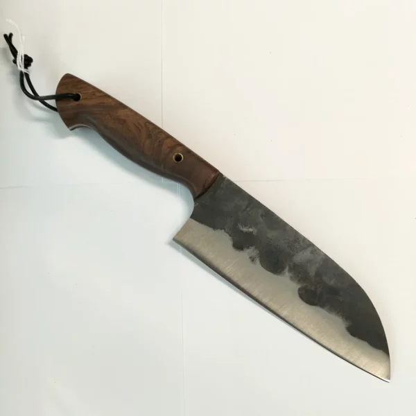 Couteau de cuisine artisanal Santoku Noyer par Frederic Marchand4