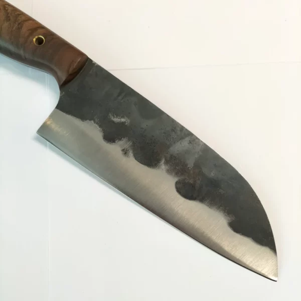Couteau de cuisine artisanal Santoku Noyer par Frederic Marchand5