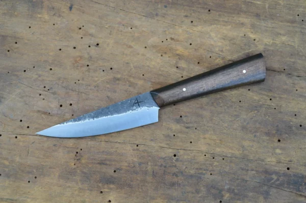 Couteau de cuisine artisanal doffice par Arthur Lapostat en ebene