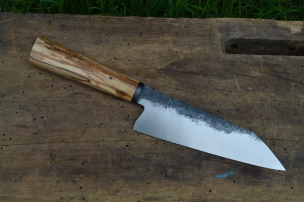 Couteau de cuisine artisanal gyuto par Arthur Lapostat en hetre2