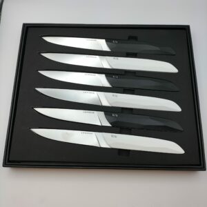 Couteaux de Table Lepage 6 55 assortiment noir et blanc