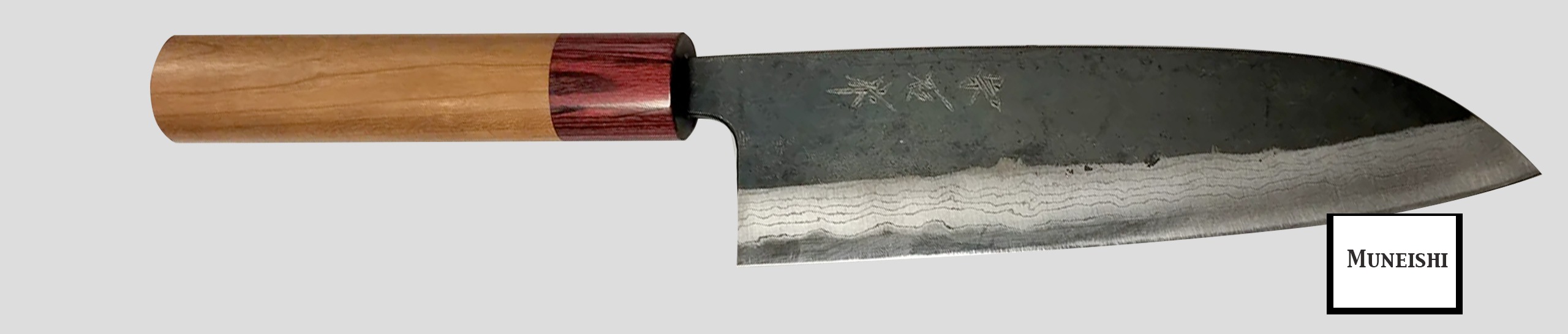 Couteau Japonais Artisanal Santoku par Muneishi