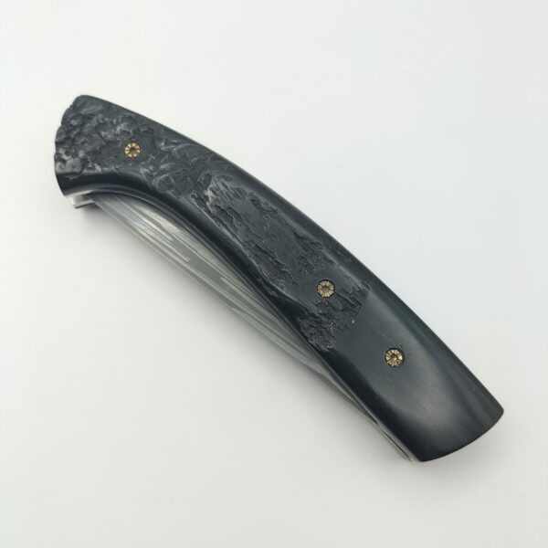 Couteau Pliant Atelier 1515 Palmier Noir et corne de Gnou4