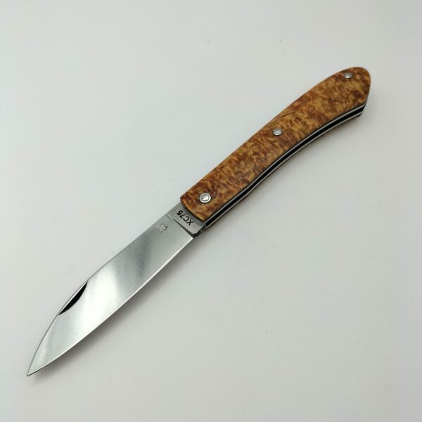 Couteau de poche pliant en bouleau par Stéphane Tomaschot