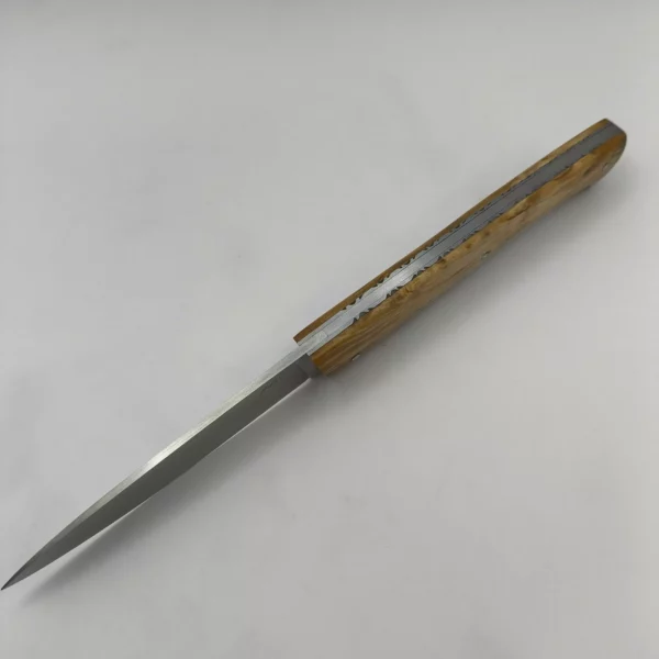 Couteau Artisanal Lombard par A. Giovaninetti en Bouleau Stabilisé2