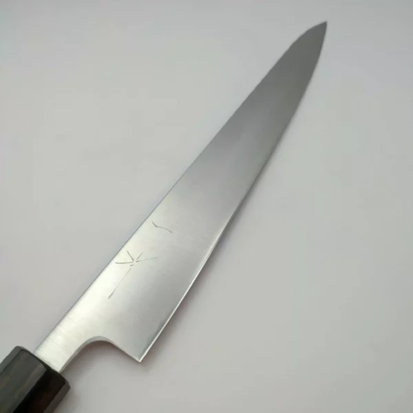 Couteau artisanal japonais Hitohira Futana S3 Migaki Sujihiki 240mm2
