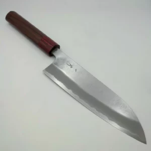 Couteau artisanal japonais Hitohira YG Nashiji White #2 Santoku 165mm