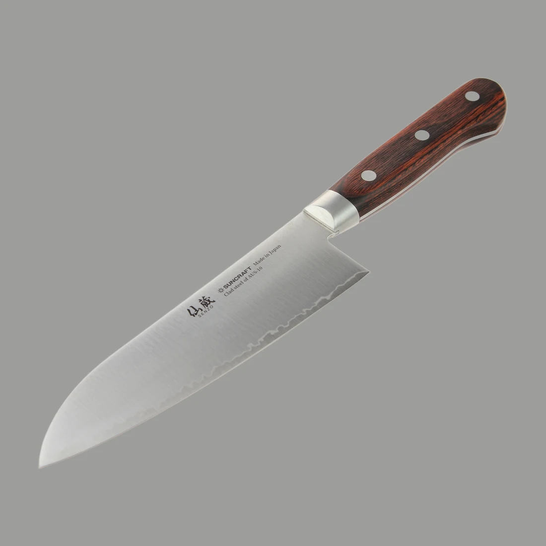 Couteau Japonais Santoku Suncraft Clad — vue 2