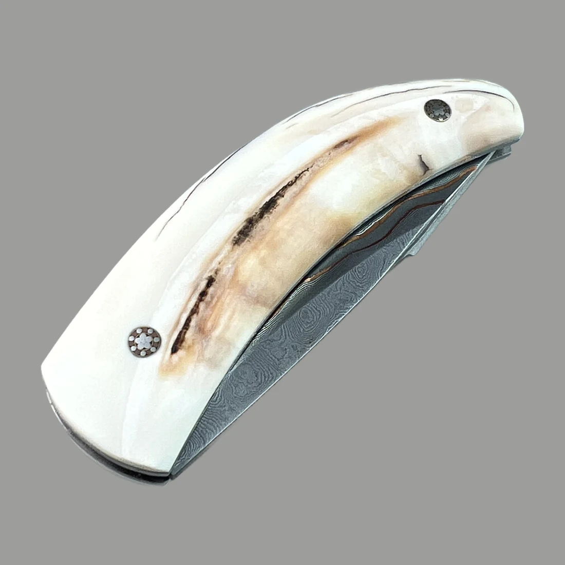 Couteau Pliant damas cuivre phacochère Chomilier — vue 2