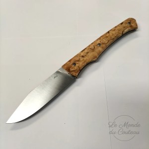 Handcrafted Tedesco knife by Adrien Giovaninetti in birch