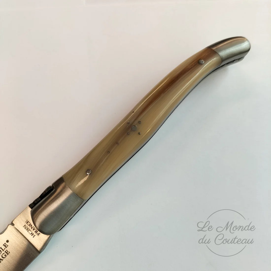 Laguiole Folding Knife 12 cm Horn Tip2