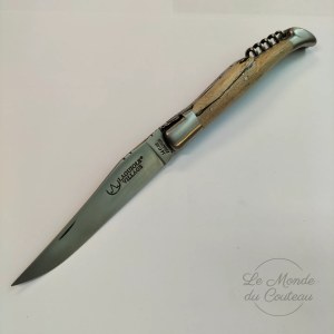 Laguiole-Klappmesser 12 cm Korkenzieher Buche