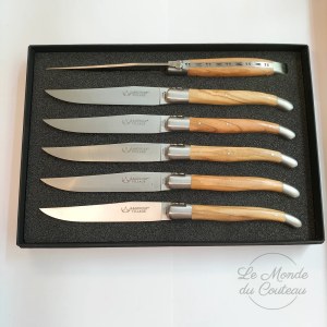 Cuchillos de mesa Laguiole Village Forge Olivo 1
