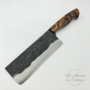 Artisanal Ash Nakiri Kitchen Knife by Frederic Marchand 1