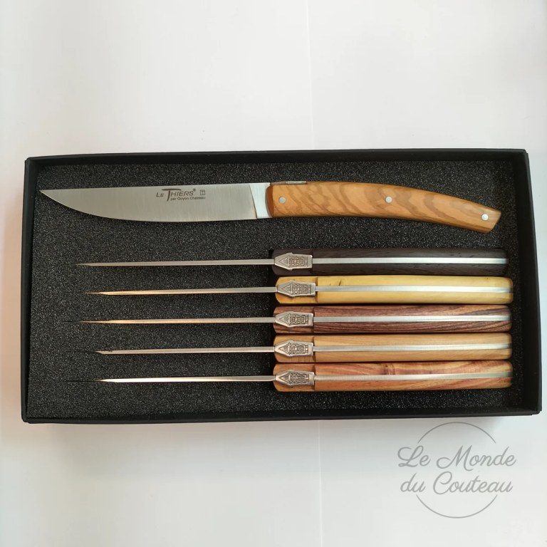 Set of 6 Thiers Pirou Wooden Table Knives