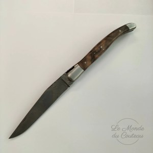 Laguiole Klappmesser 12 cm Damast aus Nussbaumholz Gilles