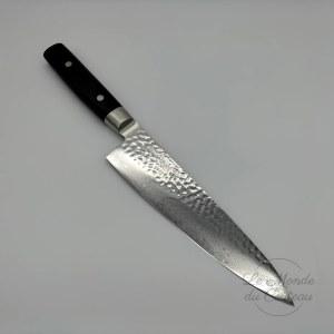 Yaxell Ran Japanese Santoku knife with hollow edge