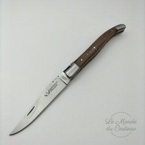 Klappmesser Laguiole Village 12 cm doppelte Platinen 2 Kropfe Nussbaum