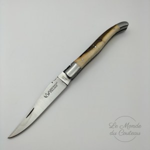 Klappmesser Laguiole Village 12 cm doppelte Platinen 2 Kropfe Pistazienholz