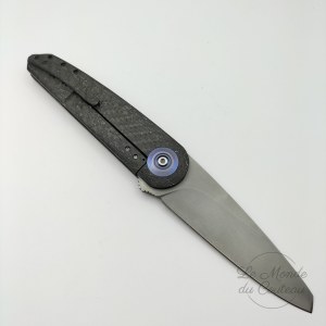 Coltello pieghevole artigianale Framelock polvere di alluminio Alain Andre