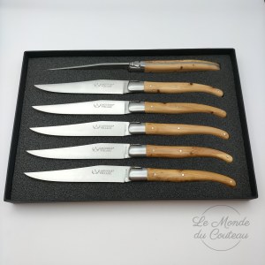 Cuchillos de mesa Laguiole Village Resto Enebro