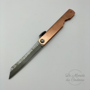 Cuchillo plegable Higonokami Damasco