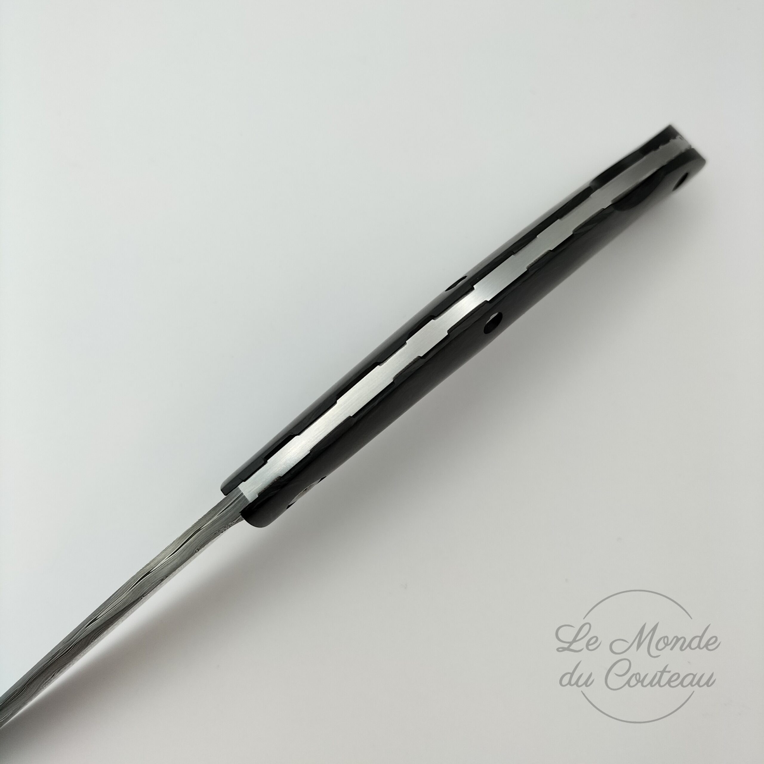 Handgefertigtes Fatcarbon-Damast-Pumpmesser Cyril Kalisz Marcos3