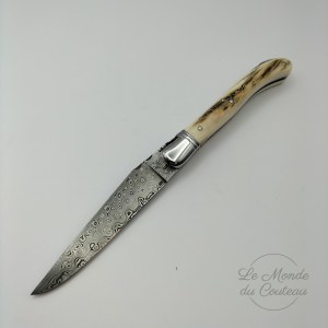 Laguiole Village Klappmesser 12 cm Gilles Pompe Arriere Damas Mammouth