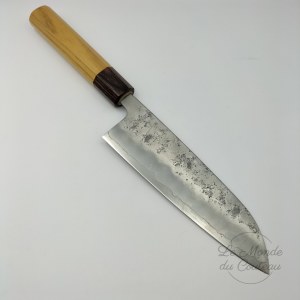 Ambachtelijk Japans Santoku-mes van Kagemitsu in Ginsan