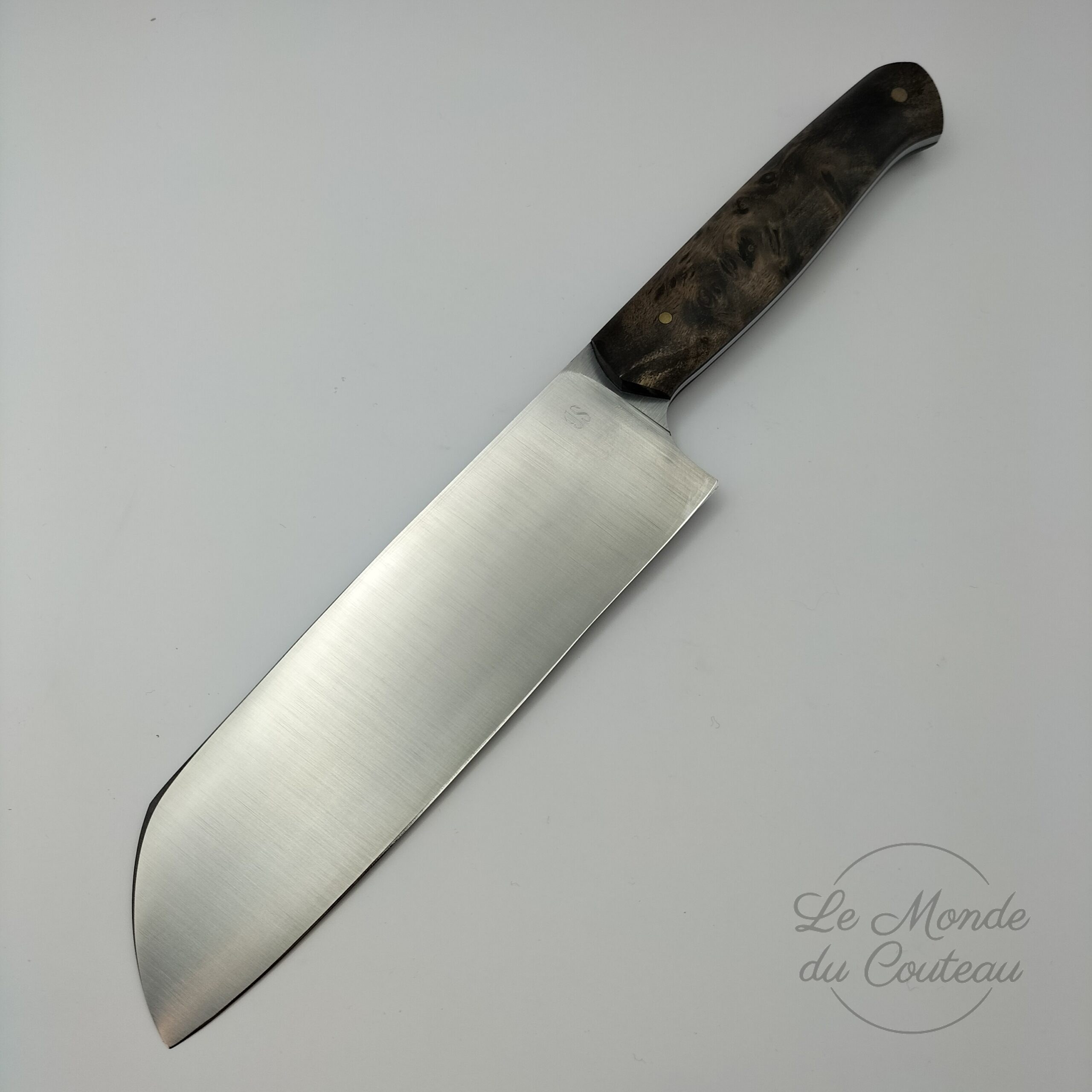 Handgefertigtes Santoku-Küchenmesser aus Edelstahl von Yorick Stoupy