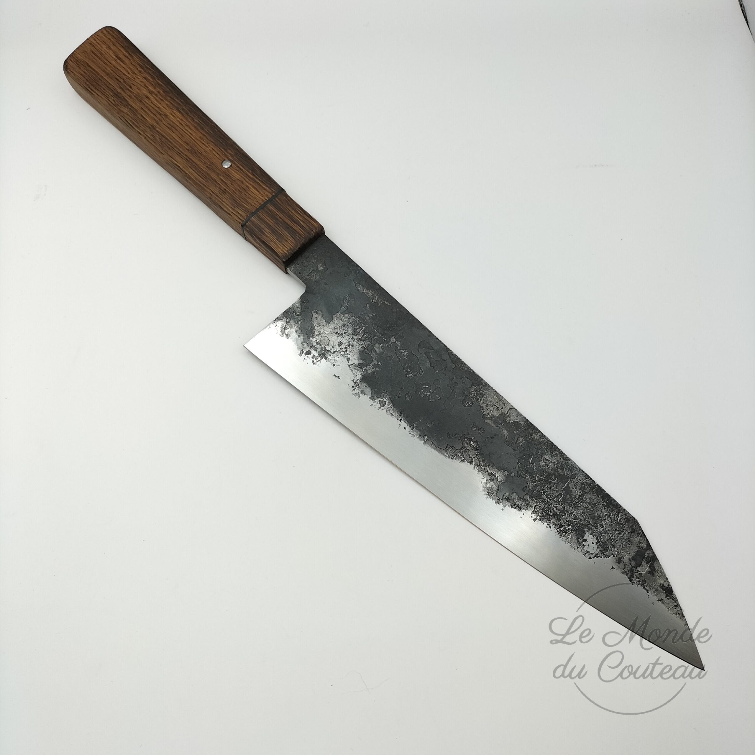 Couteau de Cuisine Artisanal Chef Arthur Lapostat Chene Rustique2