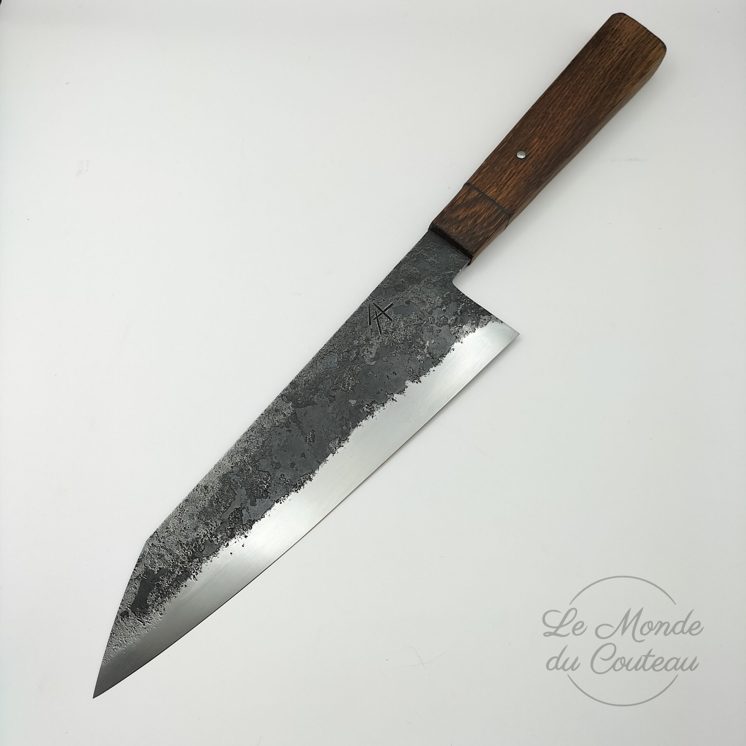 Couteau de Cuisine Artisanal Chef Arthur Lapostat Chene Rustique