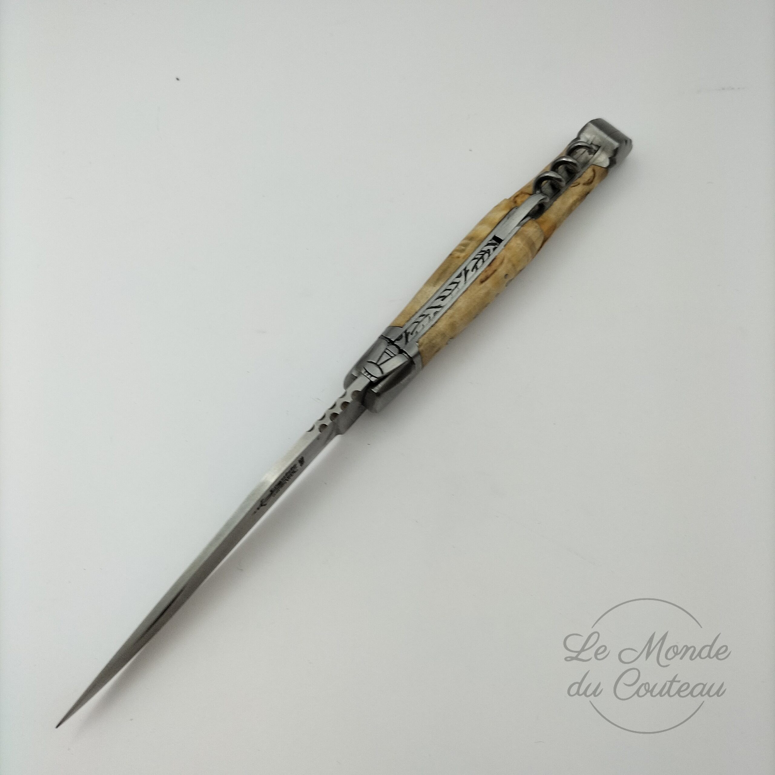 Navaja plegable Laguiole 12 cm 2 piezas G.David de abedul2