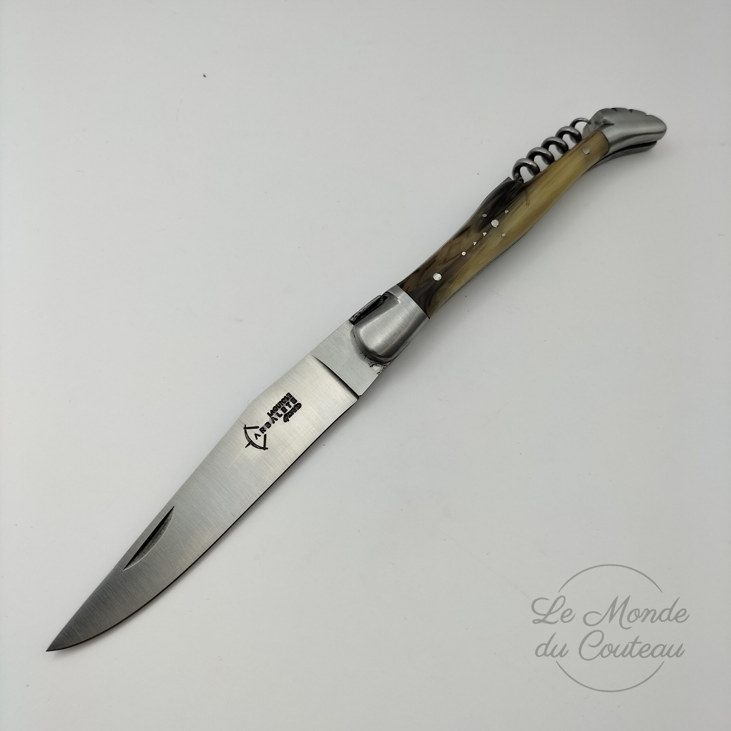 Coltello pieghevole Laguiole 12 cm 2 pezzi G.David Corno biondo