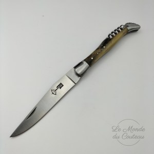 Laguiole Folding Knife 12 cm 2 pieces G.David Blonde Horn