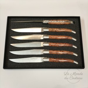 Cuchillos de mesa Laguiole Village Forge de tuya