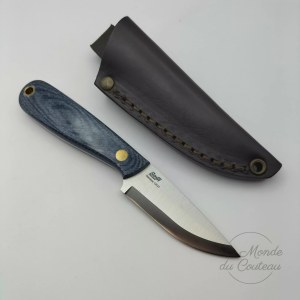 Brisa Necker feststehendes Messer, blaues Micarta