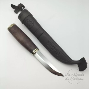 Feststehendes Puukko-Messer mit Birkenholzgriff 100mm rostfrei