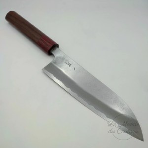 Ambachtelijk Japans Hitohira YG Nashiji White #2 Santoku 165mm-mes